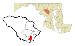 Location of Savage-Guilford, Maryland