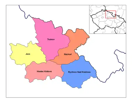 Districts of Hradec Králové Region