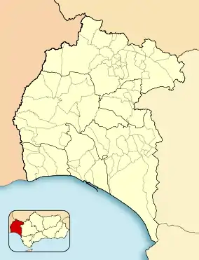 Rosal de la Frontera is located in Province of Huelva