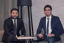 Humood AlKhuder (right) with Sharif Banna, (left) Founder of Awakening Records.