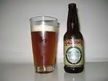 Half Pints's Humulus Ludicrous, an extremely hoppy double IPA, with a published bitterness rating of 100 IBU