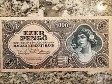 Hungarian 1000 Pengo - Front