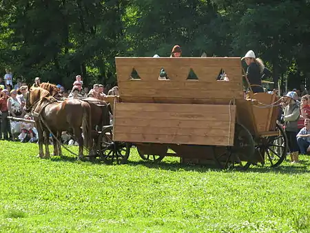 Modern reconstruction of a Hussite war wagon