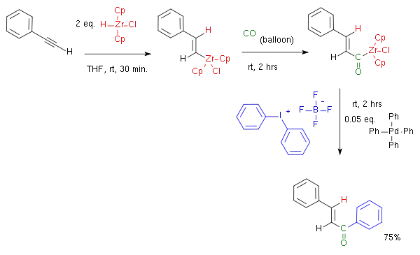 Hydrozirconation carbonylation coupling Kang 2002