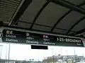Signage at the I-25 & Broadway Station