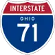 Interstate 71 in Ohio marker