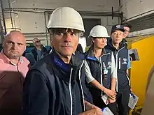 IAEA Director General Rafael Grossi and mission team members at the plant on 1 September 2022