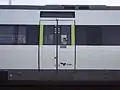 DSB logo in dark blue and entry doors partially in green (unit 5639)