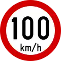 RUS 040Speed Limit (100&nbsp;km/h)