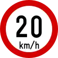 RUS 065Speed Limit (20&nbsp;km/h)