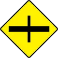 W 015Crossroads (Major Road) Ahead