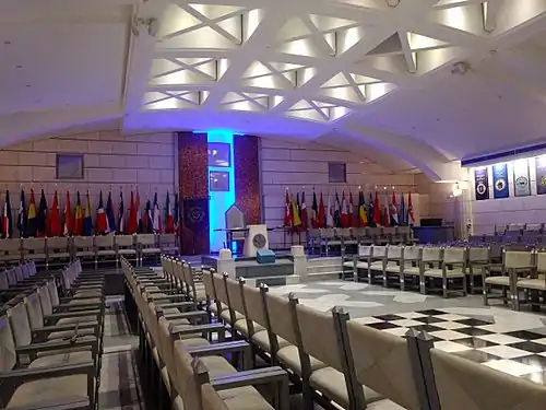 Half of temple 12 (the largest temple) at the GLNF headquarters, rue Christine de Pisan, Paris