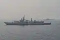 INS Mysore, Sanya and INS Rangijay alongside USS Antietam on 8 February 2016