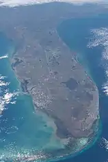 Image 25A map of Florida, as seen from outer space. (from Geography of Florida)