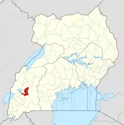 District location in Uganda
