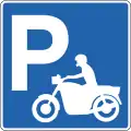 Parking zone for motorbikes