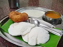 Image 46Idli served with typical accompaniments. (from Malaysian cuisine)