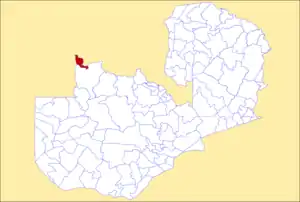 District location in Zambia