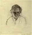 Ilka Gedő Self-Portrait from the Budapest Ghetto, 1944, Yad Vashem Art Museum
