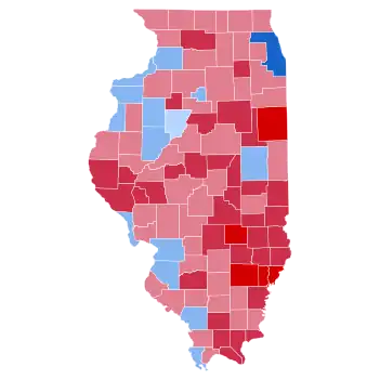 Illinois in the 2004 presidential election. Kerry v. Bush.