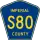 County Road S80 marker