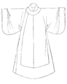 Lanshan (襴衫), a vectorization of an illustration from the Chinese encyclopedia Gujin Tushu Jicheng 《古今圖書集成》.