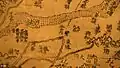 1602 Ricci map - detail from a China panel