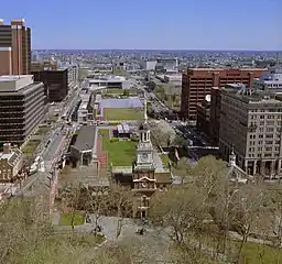 Independence Hall and Independence Mall, 2004.