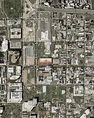 Independence Mall in 2002, during reconstruction.