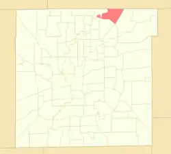 Location of Castleton within Indianapolis–Marion County, Indiana