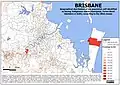 Geographical distribution of Brisbane's population self-identified as having Indigenous status.