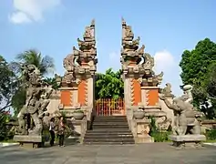 Candi bentar split gate marking entrance into a compound