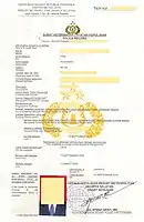An Indonesian Certificate of Police Record issued in 2018 for the purpose of application to civil service position. This certificate states that the individual in question does not have any criminal record