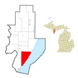Location within Menominee County