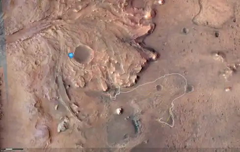 Total Ingenuity flightpath at Flight 50