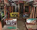 Inside one of the Glebe trams