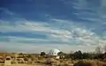 View of the Integratron and the surrounding landscape, winter 2018.