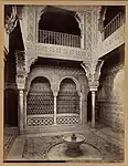 The Sala de las Camas (or bayt al-maslak͟h), the changing room of the Comares Baths (photo from late 19th century)