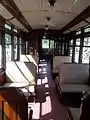 Interior of car No.2., many luxurious interior fixtures were lost when it fell into disrepair