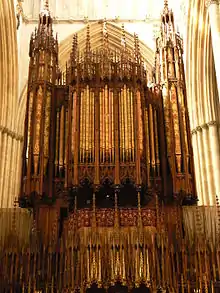 The organ on the choir screen
