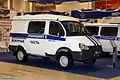 The shorter GAZ Sobol as a police van