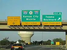 I-470 eastbound at Topeka Boulevard interchange