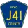 County Road J41 marker