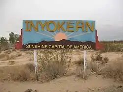 Inyokern entrance sign
