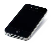 Image 30Modern Apple iPhone. This phone is considered a smartphone (from History of the telephone)