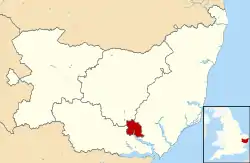 Location within Suffolk