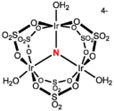 [Ir3N(SO4)6(H2O)3]4−, structurally related to basic iron acetate.