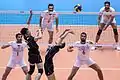 Image 11Play in progress: The "set" (second contact), Iran vs. Japan, Olympic qualification match 2016