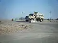 Iraqi Light Armored Vehicle at checkpoint.