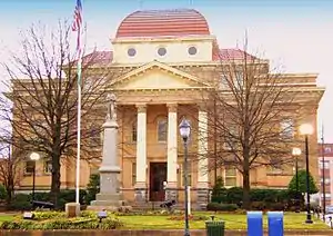 Iredell County Courthouse and Confederate Monument in Statesville